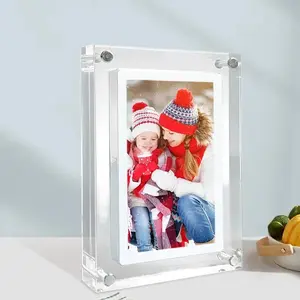 Acrylic Video Player Photo Frame – Digital Display Frame for Photos and Videos, Modern Home Décor