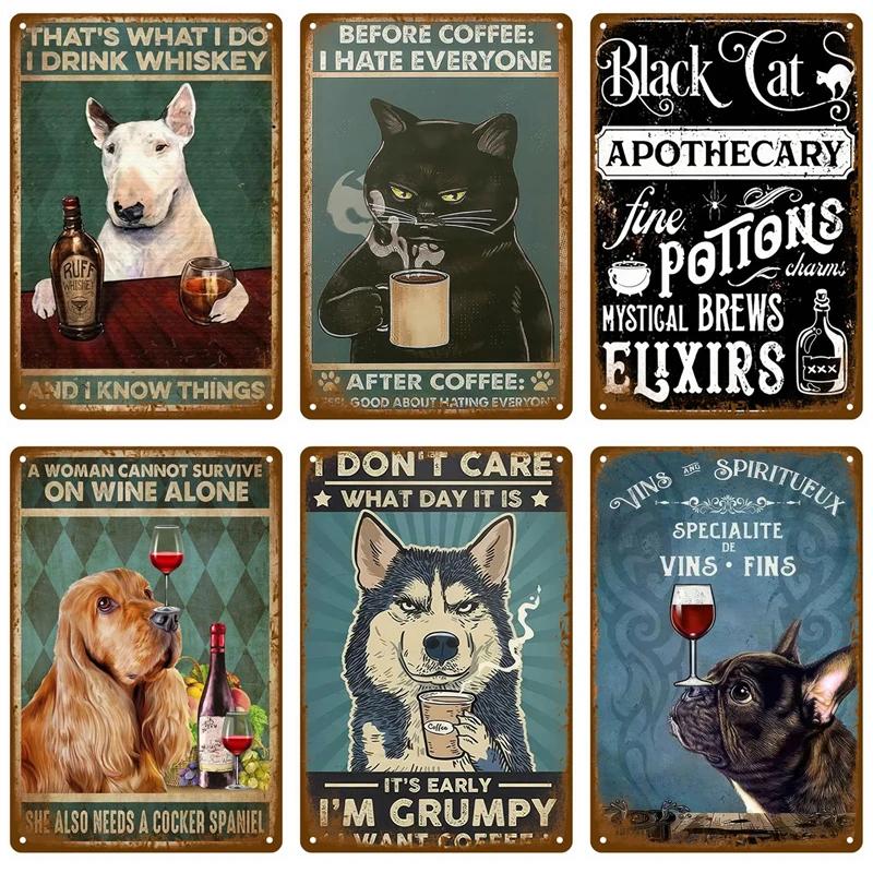 8x12inch Vintage Tin Sign  Home Decor Items Wall Decor Art Wall Mural Room Decoration Items Decor Men Retro Metal Sign Plate Bar Posters