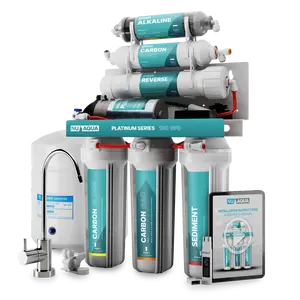 NU Aqua Platinum Series 6 Stage Alkaline 100GPD RO System with Booster Pump - Special Offer