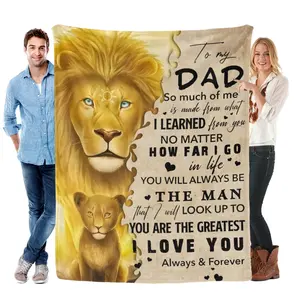 Gifts for Dad from Daughter to My Dad Blanket Best Gift for Fathers Day Birthday Christmas Valentines Day Bday Present Idea for Father Husband Men Him Healing Thoughts Throw Blanket