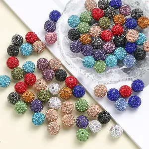 B07-150Pcs Polymer Clay Rhinestone Ball Beads 10mm DIY Accessories