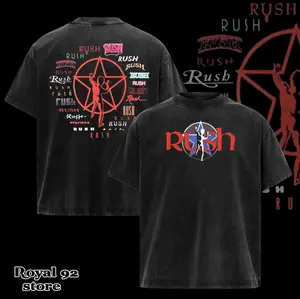 Rush Band Cartoon Vintage T-Shirt – Retro Rock Band Music Fan Tee, Charlie Brown Style Rock Concert Merch shirt for Men and Women