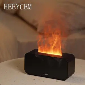 USB Powered Flame Mini Aromatherapy Diffuser with Night Light - Essential Oil Humidifier with Seven Color Changing LED Night Light - Timeable Design, Great for Home Bedroom and Office, Holiday Gift