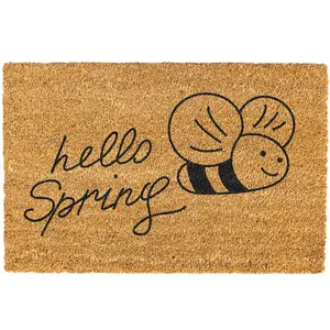 Hello Spring Doormat, Cute Door mat, Honey Bee Doormat, Spring mat