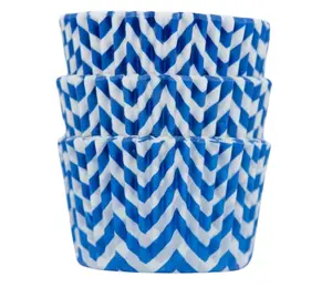 Royal Blue Chevron Cupcake Liners 50-count