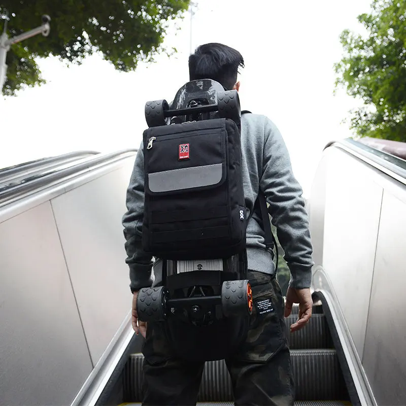 Chao original design double shoulder skateboard bag double warping board small fishboard skateboard Bag Backpack electric skateboard bag