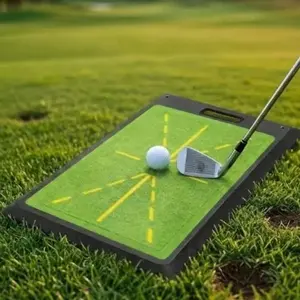 17"x12" Golf Hitting Mat, Indoor Outdoor Swing Path Feedback Training Mat, Perfect Gift for Golf Lovers