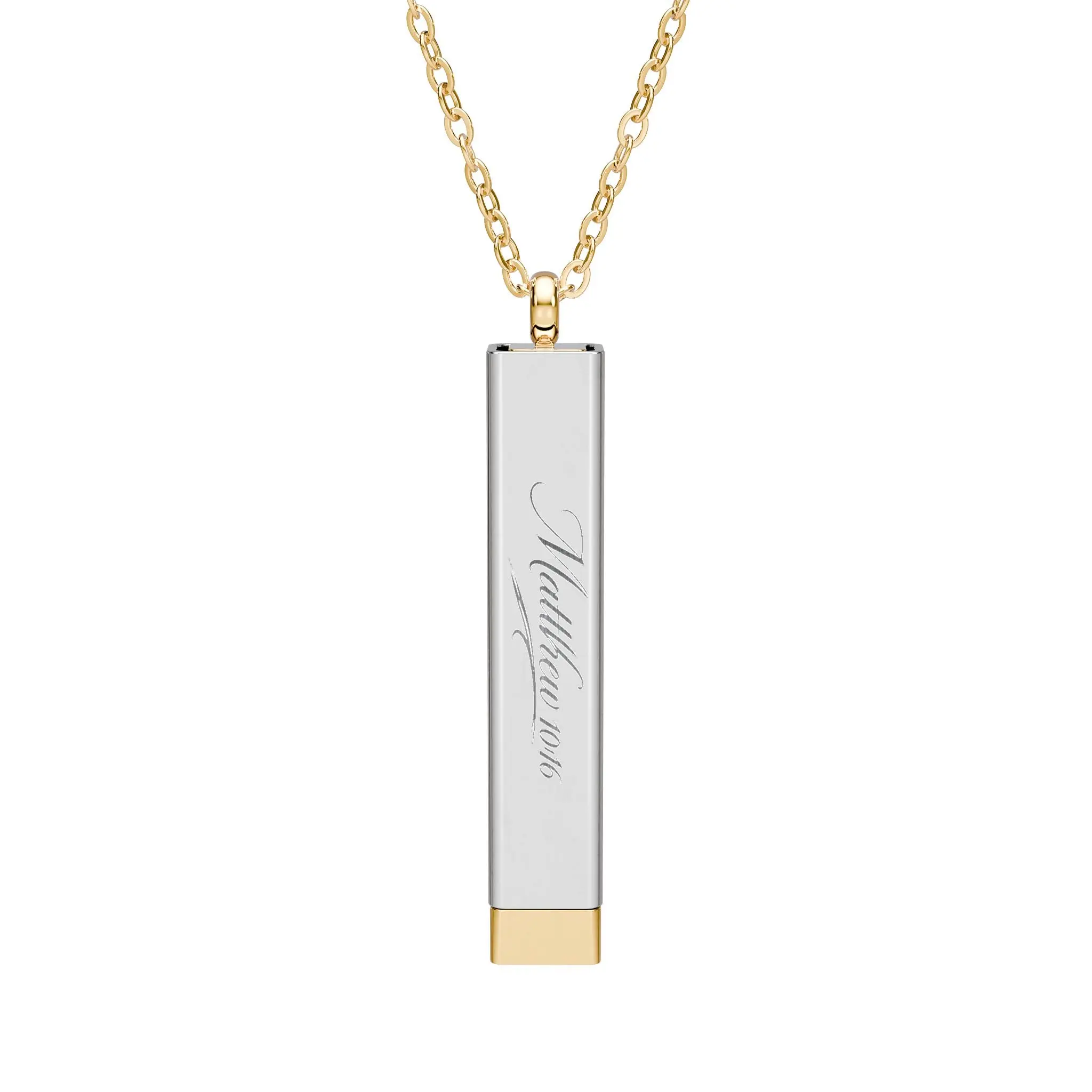 Mathew 10:16 Hidden Message Sliding Bar Necklace