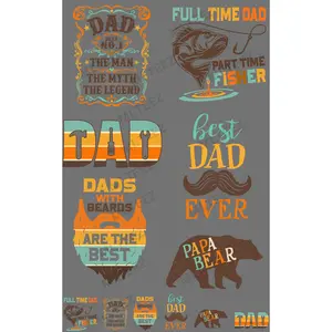 BEST NO. 1 DAD PREMADE GANGSHEET  - 22X36  DTF TRANSFERS - DIRECT TO FILM