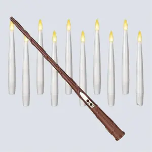 Floating Candles With Magic Wand Remote (10 Flameless Candles)