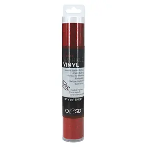 OESD Luxe Sparkle Vinyl Sheet - red glitter - OESDSP013
