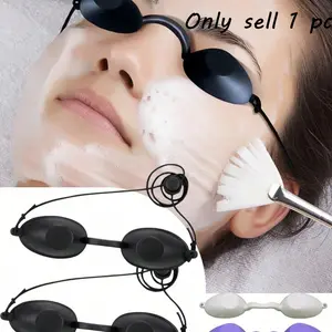 Tanning Eye Masks, Beauty Goggles, UV Protection Goggles, Transparent Eye Shields, Eye Cover, Eyemask, Suitable for Ipl, LED, UV Light Sources, Safety, Protecting Eyes