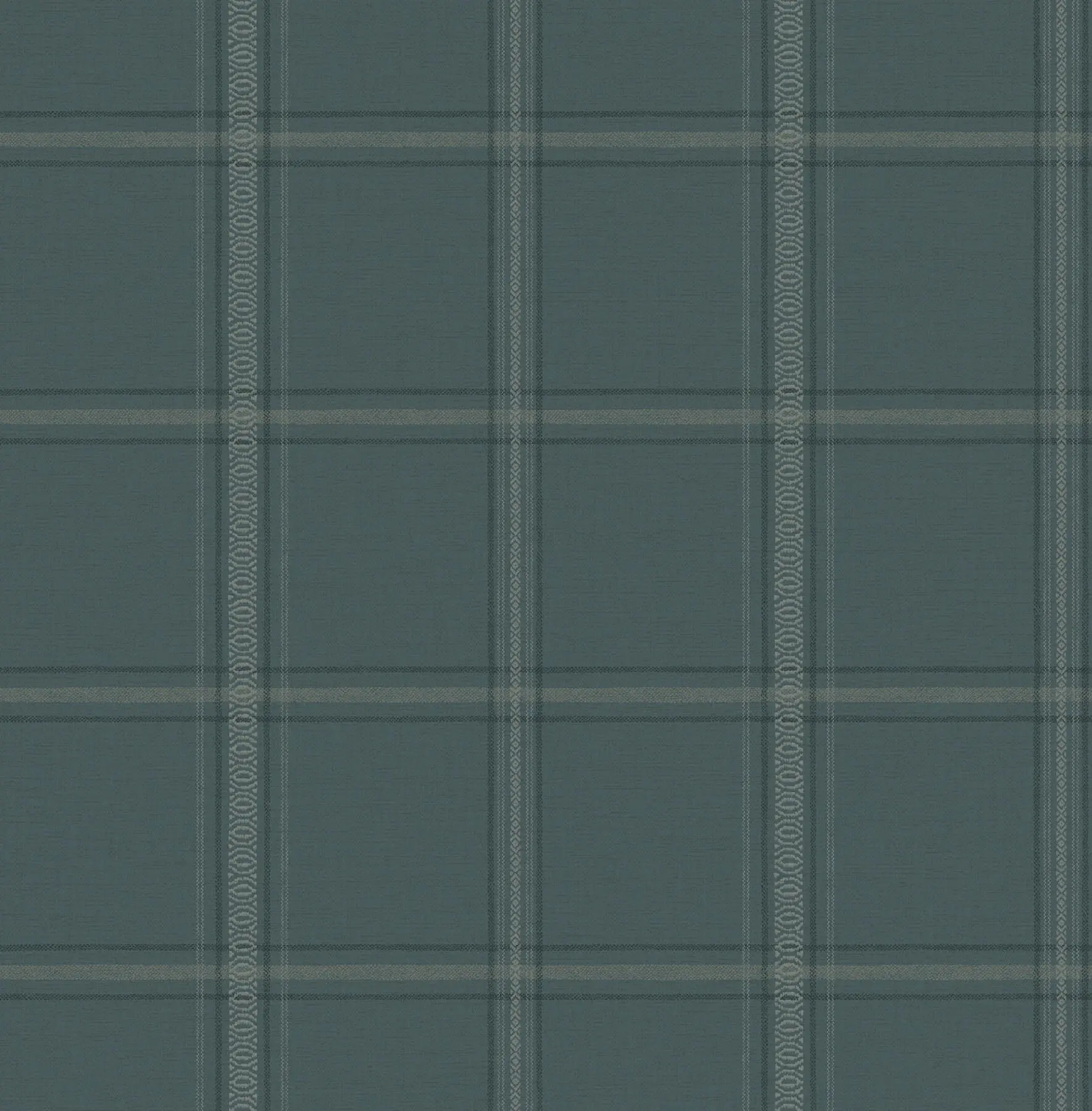 4169-27610 Auberge Teal Plaid Wallpaper