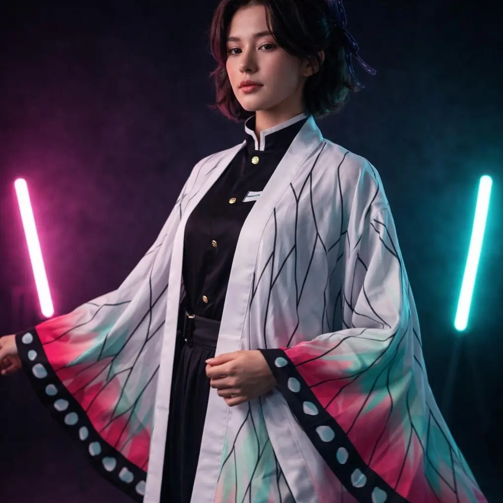 Shinobu Kocho Cosplay Cloak – Demon Slayer Butterfly Kimono Cardigan