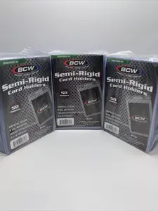 BCW Semi-Rigid Card Holders #2 3 Packs of 50 Sleeves, 150 Total