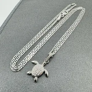 Cute Mini Turtle Necklace for Women – 925 Silver | 20 Inch Chain