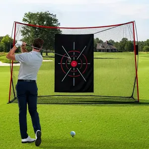 56 Inch Golf Net with Target for Outdoor Training High-Impact Hitting Net Extender Enhances Skills Birthday Present Ideal for Realistic Practice