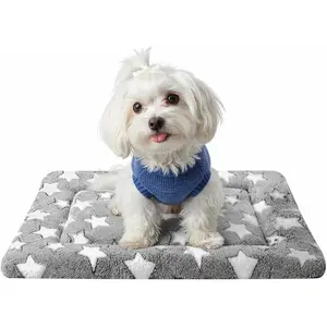Bed Mat, Reversible  Crate Pad - Comfortable Kennel Mat for Dogs & Cats, Machine Washable  Bed Suitable for Kennel, Cage or  Travel(Gray , 24" L*18" W*1.5" Th)
