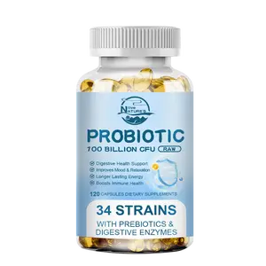 Probiotic 120 Capsules - 100 Billion CFU - 34 Strains - Immune, Digestive, Gut Health - Suitable for Women and Men Supplement Healthcare Dietary