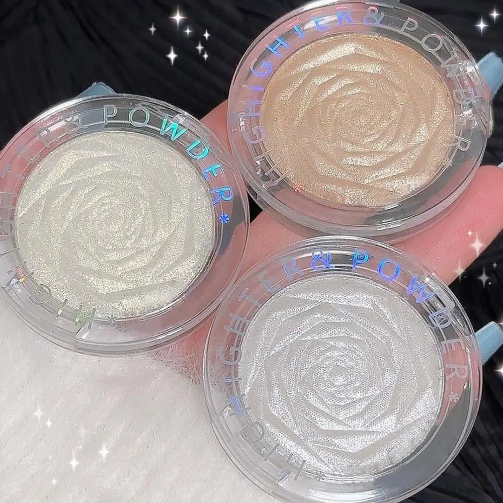 Pearl White Silver Face Highlighter Palette – Sparkly Diamond Shimmer Powder for Face, Body, Cheeks, and Eyes – Versatile Glitter Highlighter Makeup (01)