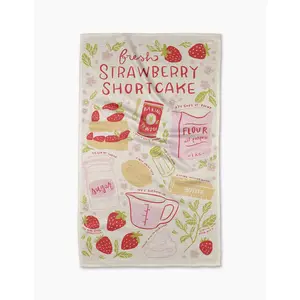 Fresh Geometry Shortcake Kitchen Tea Towel - Soft Microfiber Cleaning Cloth, Absorbent Geoweave™ Home Care Towel