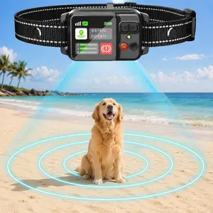 GPS Wireless Dog Fence System, Adjustable 49-6500ft Range, 3 Training Modes, Magnetic Charging, Waterproof, Suitable for All Sizes