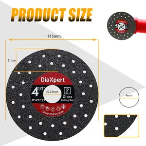 100mm diamond cutting blade for rock slabs granite marble concrete ceramic tile cutting chamfering edge trimming flat grinding sharp durable emery grinding wheel for stone masonry tile saw accessories