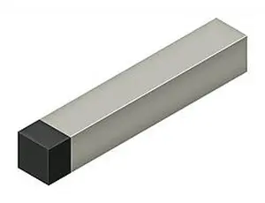 4 in. Modern Square Baseboard Bumper, Brushed Nickel