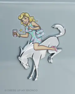 Palm Chic Babe — Bronco Rear Emblem Vinyl Decal (Daily Driver Edition)
