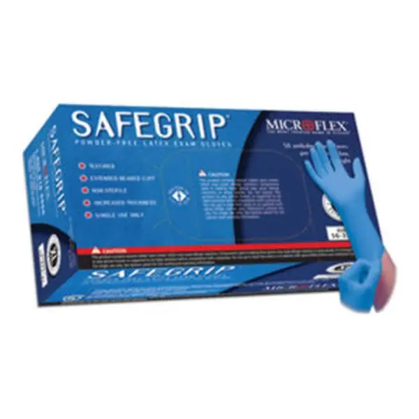 Microflex MFXSG375XL SafeGrip Powder-Free Latex Gloves- 50 per Box- XLarge