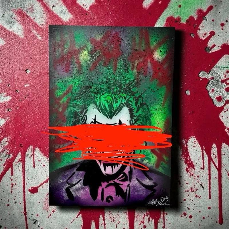 The Original 13x19” spray painting uv signed by artist