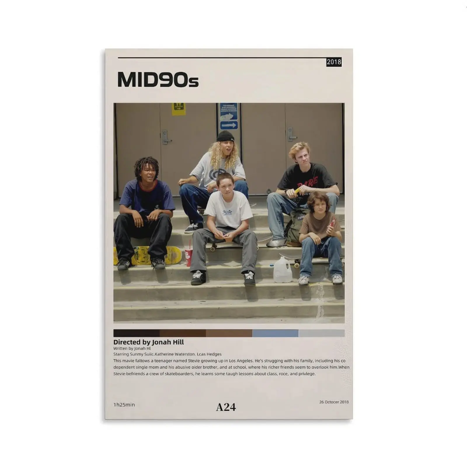 Mid90s Movie Poster Canvas Art Poster and Wall Art Picture Print Modern Family Bedroom Decor Posters