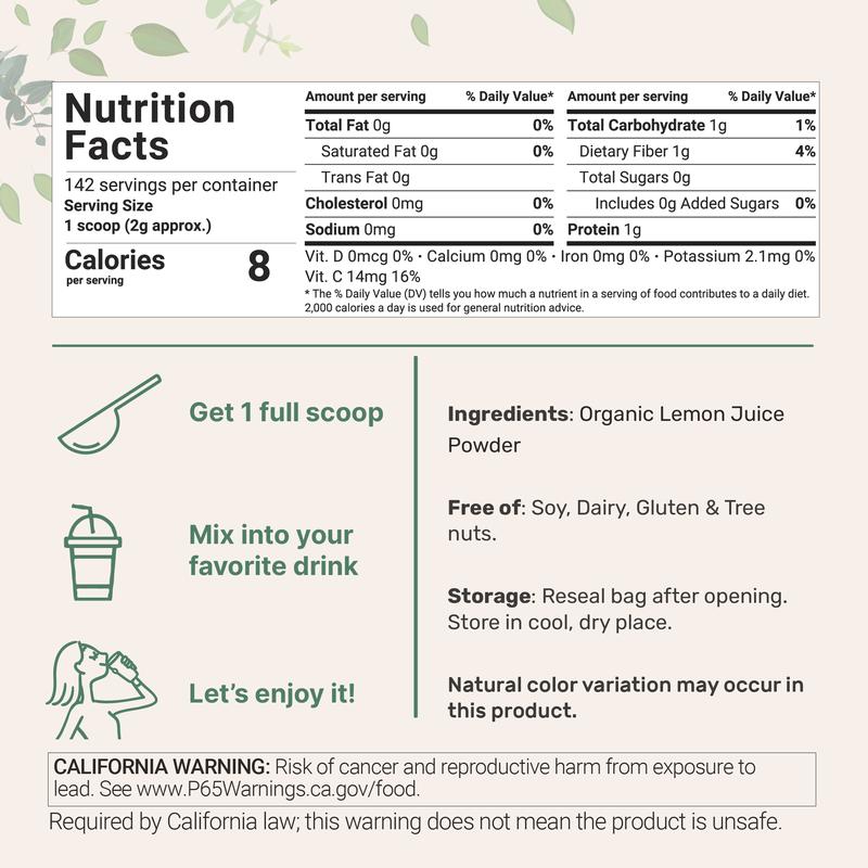Micro Ingredients Organic Lemon Juice Powder