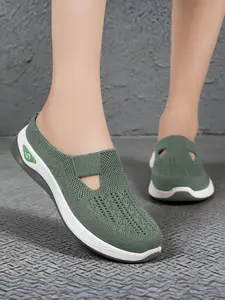 Women's Casual Sports Shoes, Comfortable Fashion, Mesh Versatile, Lightweight Soft Sole, Daily Home Outdoor Slippers