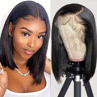 13*4 Bob Wigs 14 Inch (Black)