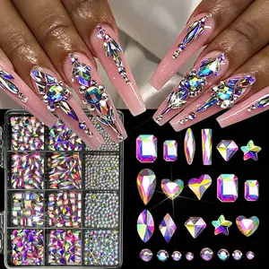12-piece cute resin nail art accessories with cartoon cat heads, pearls, bows, and strawberry alloy hair clips for decoration wax