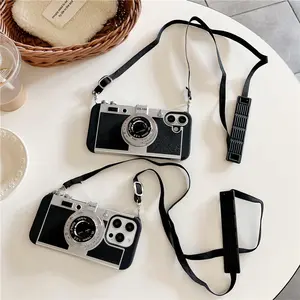 Vintage 3D Camera Print Polycarbonate Smartphone Case - Protective Back Cover, Multi-Model Fit for iPhone 11 12 13 14 15 Pro Max 16 17, Handheld Tech Accessories, Phone Protector