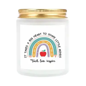 Candle Gift for Teacher Appreciation, Aromatherapy Candle for Women, Novelty for Teacher Appreciation Week, Natural Scented Soy Wax Jar Candle,  Thank You Present