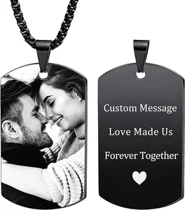 Personalized stainless steel photo tag keychain/necklace. Dog Tag . Perfect for  Birthday,  memory gifts  Anniversary, Anniversary，#Valentine's Day Gifts, Couple Anniversary Gifts for Lovers