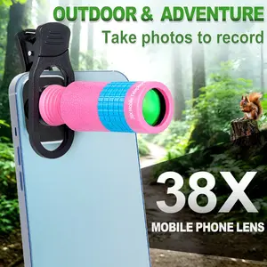 New 38x HD Telephoto Phone Lens, Ideal for Concerts, Bird Watching, City Tours, Photography, Portable Pocket Lens with Universal Phone Clip