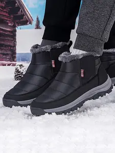 Women's High-Top Snow Boots for Fall & Winter, Warm Fleece Lining, Anti-Slip Waterproof Outdoor Shoes, Comfortable Wide Fit Design, Waterproof Footwear