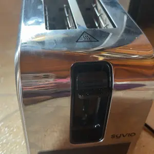 Syvio Toastie Maker - Smart Touchscreen Kitchen Appliance, SUS430 Stainless Steel, 5 Bread Types Support, 6 Toasting Levels, Wide Slot, Intelligent Temperature Control, Removable Tray, Durable Kitchen Accessories for Dietary Needs