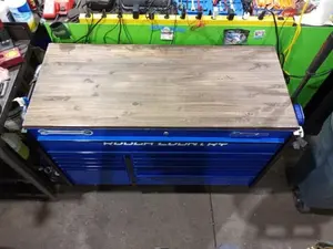 Custom Tool Box Cover: Personalized Butcher Block Workbench Top for Snap-on & Other Brands, Heavy-Duty Construction, Custom Logo & Color, Protects from Scratches