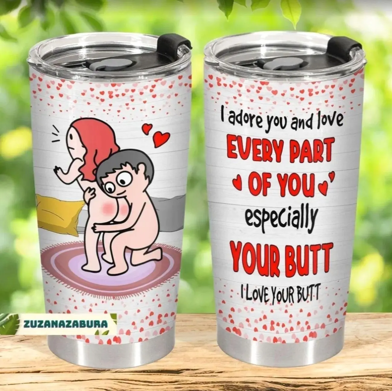 Couples Tumbler, Gift For Him, I Love Your Butt Tumbler, Funny Tumbler, Gift For Couple
