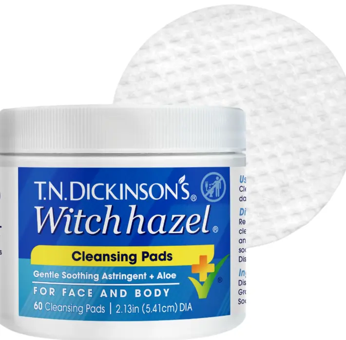 T.N. Dickinson's Witch Hazel Cleansing Pads, 60 Count