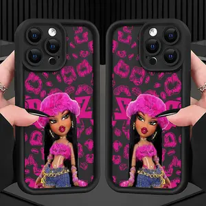 B-Bratz Pink Fierce Doll Cellphone Case Suitable for iPhone 17 16e 16 15 14 13 12 11 Mini Pro Max Air X XR XSMAX 8 7 Plus Anti Fall Soft TPU Back Cover
