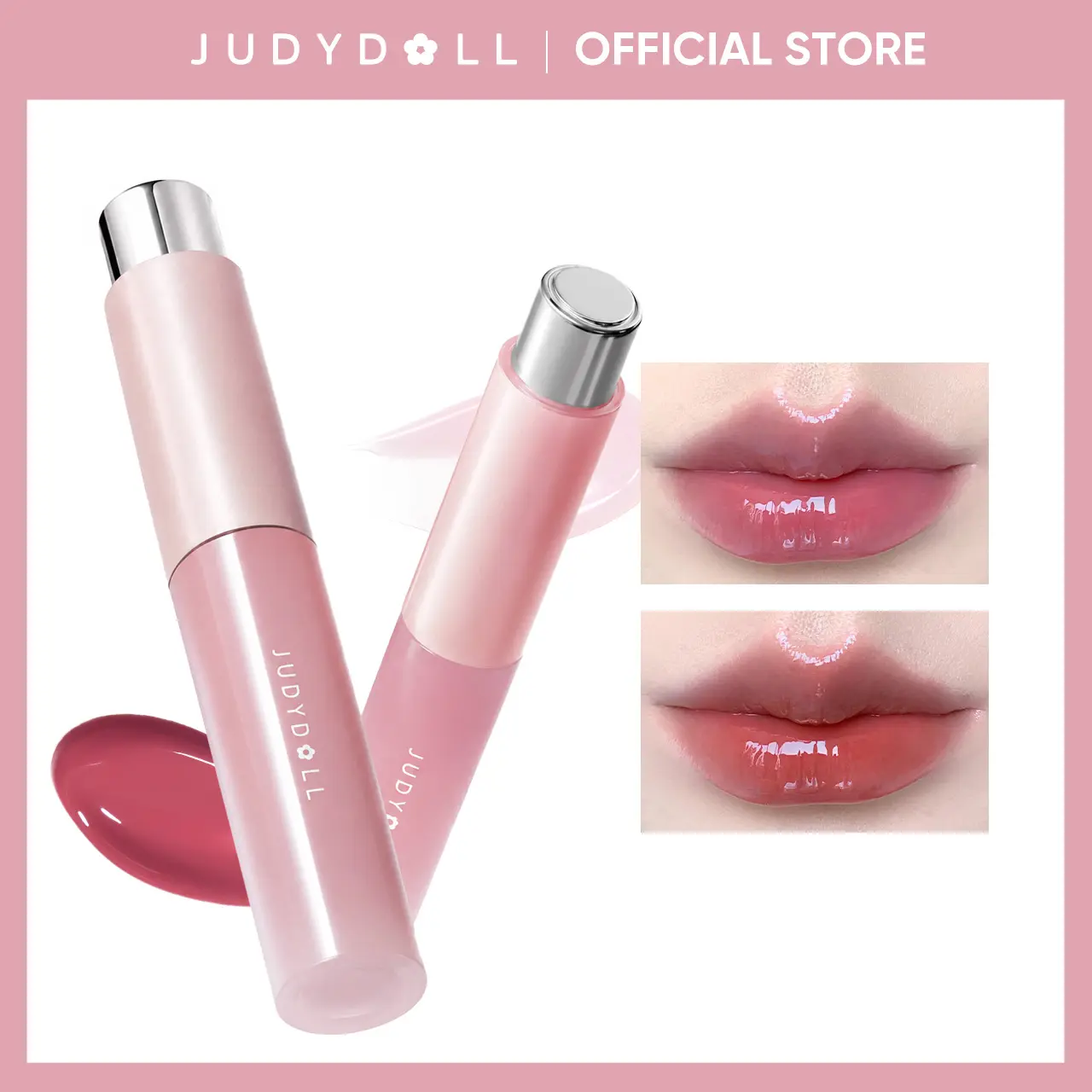 JUDYDOLL Hydrating Lip Oil, Glossy Moisturizing Lip Gloss, Lightweight Non-Sticky Lipstick Oil, High Shine Lip Makeup, Nourishing & Smoothing, Crystal Clear Gloss Finish, Soft Moisture Care, Daily Lip Cosmetic, Beginner Friendly Makeup Essentials