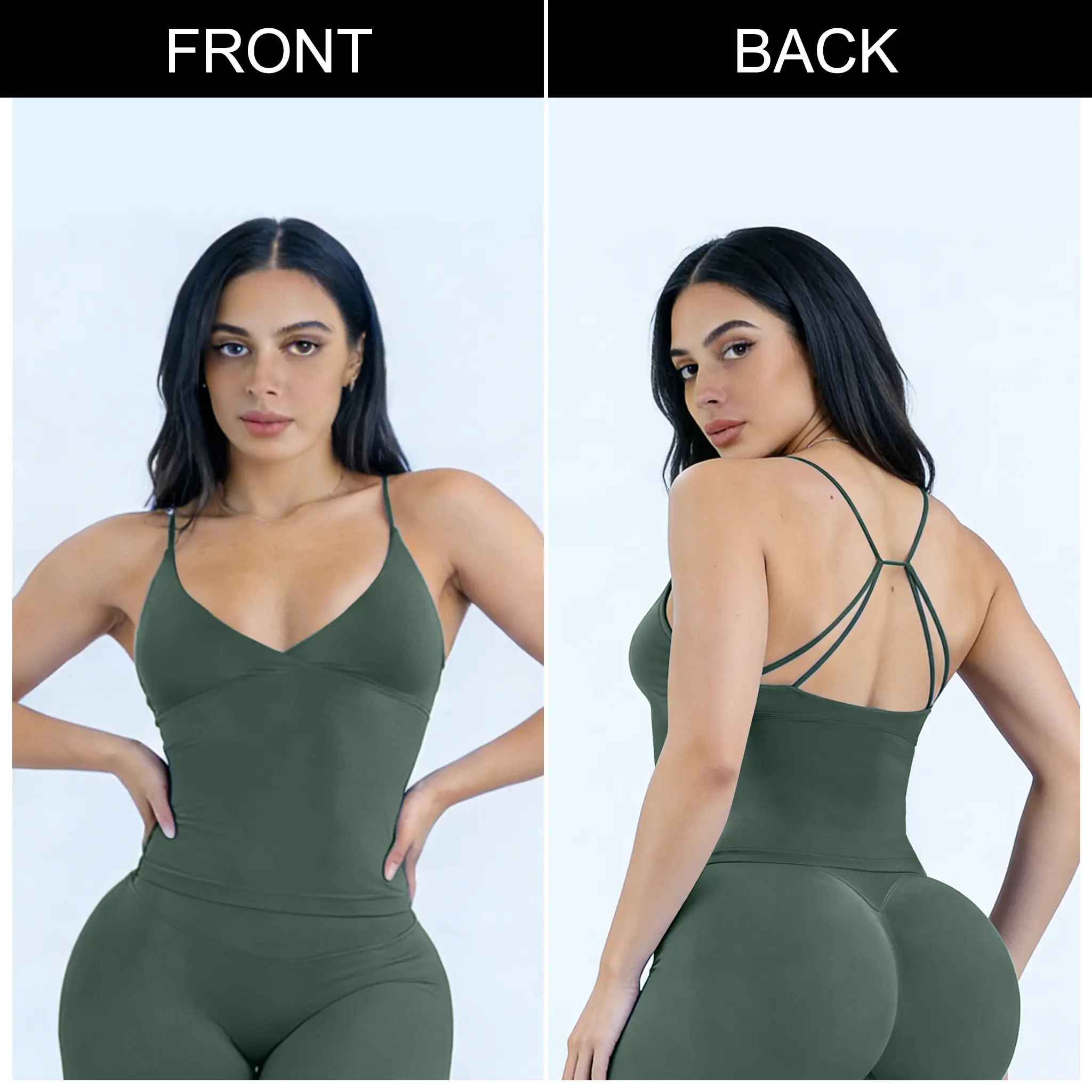 Olive Green Longline Top