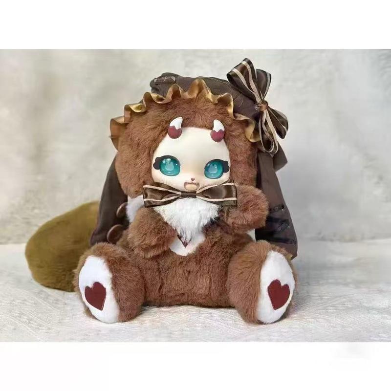 Boboco 500％ Daytime Series Maple Hat Cat, Cheshire Cat, Ellie Cat, Peach Cat, and Elk Baby Limited Edition Plush Toys