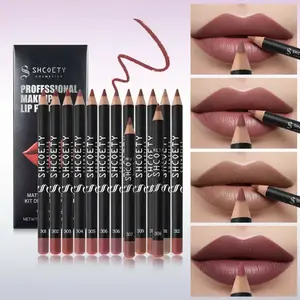 Matte Lipliner Kit, 12/24pcs Matte Lip Pencil, Easy Coloring Lip Liner Pencils, Suitable for All Occasions Lip Makeup, Girls and Women Makeup Accessories, Cosmetic